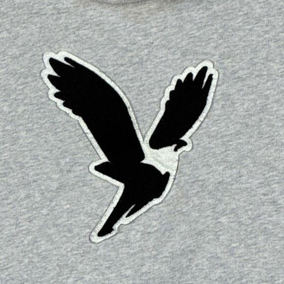 VTG American Eagle Embroidered Logo Hoodie Men L Gray Y2K Pullover Preppy Skater - Picture 1 of 8